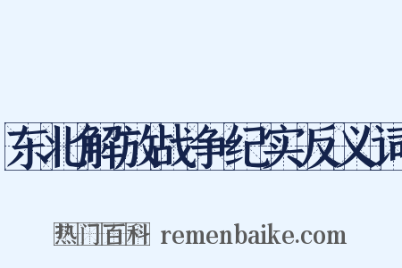 东北解放战争纪实反义词是什么意思的图片